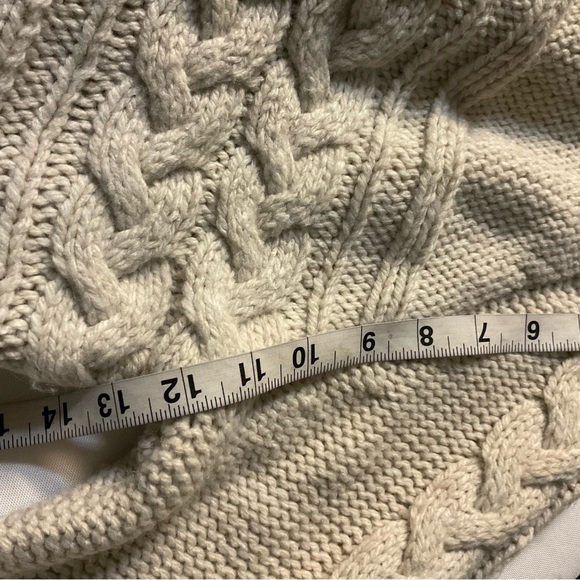 St. John's Bay Women's Beige Cable Knit Turtleneck Sweater - Picture 6 of 9